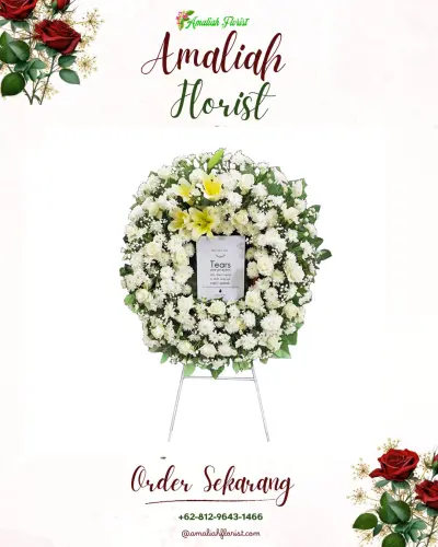 Krans Bunga Duka Cita di Gading Raya Golf Club